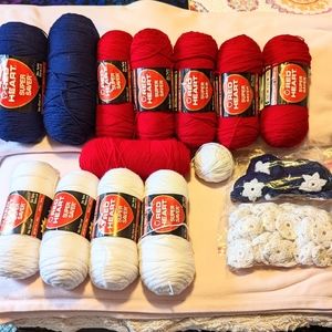 American flag afghan/blanket yarn